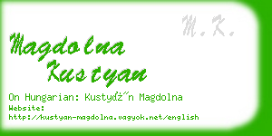 magdolna kustyan business card